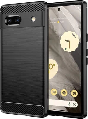 Produktbild von Conie Silikon Schutzhülle für Google Pixel 7a Tasche Case Cover Bumper TPU Carbon Look Hülle in Schwarz