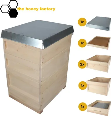Produktbild von Bienenbeute DNM Liebig Kombibeute SET Holz "DIE LEICHTE MONTIERT" mit Hochboden
