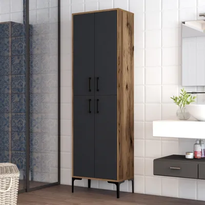 Produktbild von Skye Decor, Berlin- Berlin A HCT, Nussbaumfarbe,Anthrazit, Schuhschränke, 200x60x35 cm, 100% Melaminbeschichtete Partikelplatte