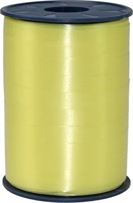 Produktbild von Curly Ribbon 10 mm x 250 Meter Farbe gelbe Vanille 615
