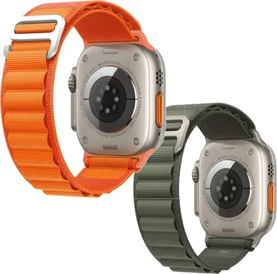 Produktbild von 2x Uhrenarmband für Apple Watch 4/5/6/7/8/9/10/SE/ULTRA 44/45/46/49mm Nylon