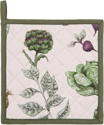 Obrázek produktu pro Dekorační ubrousky z bavlny, prošívané, s motivem zeleniny, rozměr 20x20 cm, vícebarevné, značka Clayre & Eef, model TKG45