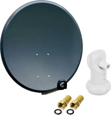 Produktbild von PremiumX PXS45 Satellitenantenne 45cm Stahl Anthrazit Single LNB F-Stecker