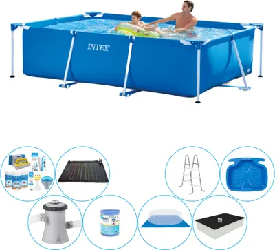 Obrázek produktu pro Rámový bazén Intex Rechteckig 260x160x65 cm - Deluxe Pool Paket