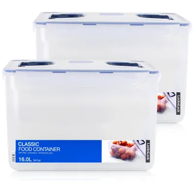 Produktbild von LocknLock Classic HPL890 Frischhaltedose 16L - Luft & Wasserdicht (2er Pack)