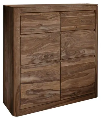 Immagine prodotto di MASSIVMOEBEL24 | TORONTO #138 Comò in legno di sheesham - decapato / smoked cherry 100x37x111