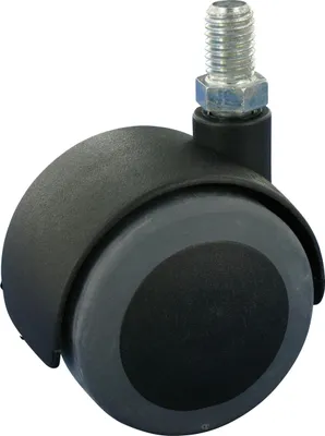 Produktbild von Satz 4x Möbelrolle weiches Rad 2x Ø50 Stift M8X15