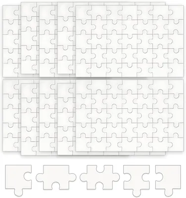 Obrázok produktu pre Puzzle 10 kusov, 10 x 15 cm, Prázdne Drevo, Vhodné pre Deti, Kreatívne a Vzdelávacie