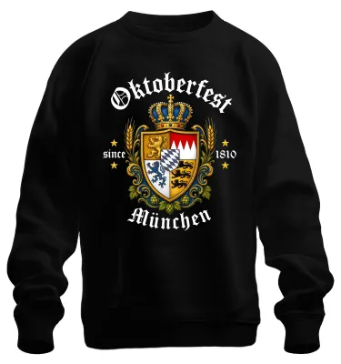 Imagen del producto de de Múnich, 1810. Escudo de Baviera. "Wiesn" (apodo de la ). Corona. Pantalones de cuero. Sudadera. Jersey, color , talla M