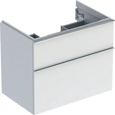 Produktbild von Geberit 502.304.01.2, Weiß, Chrom, 2 Schublade(n), 740 mm, 476 mm, 615 mm
