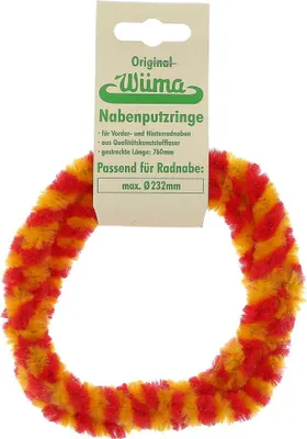 Produktbild von Nabenputzringe WÜMA Rot/Gelb (Set 2x 76cm für Motorrad)
