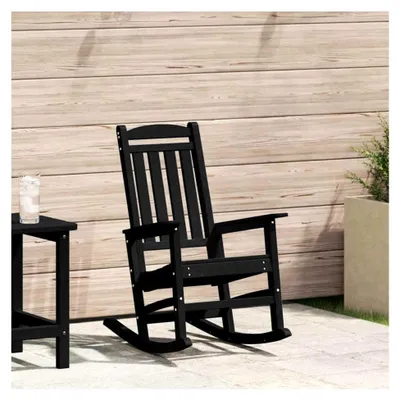 Produktbild von Schaukelstuhl für den Garten Schwarz 70 x 92 x 108 cm