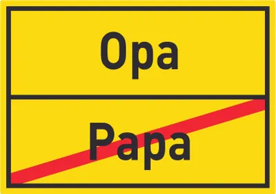 Produktbild von Opa Papa Aufkleber Ortsaufkleber A2 (420x594mm)