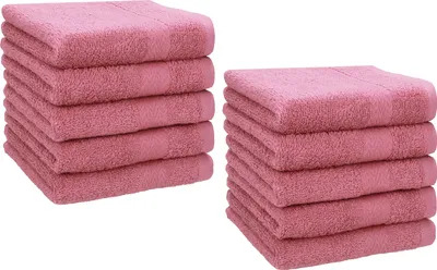 Produktbild von Betz Premium Seiftücher Set 10-teilig – 10× Seiftuch 30×30 cm, 100% Baumwolle 470 g/m², weich & saugstark, ® Farbe Altrosa