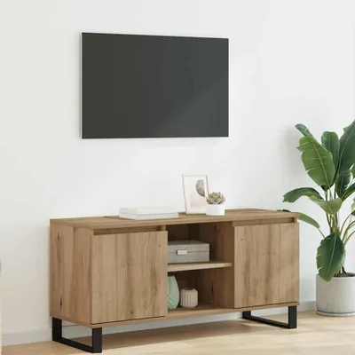 Obrázek produktu pro Maison Exclusive – Televizní skříňky, rozměry 104 x 35 x 50 cm, materiál: dřevotříska s povrchovou úpravou imitující dubové dřevo
