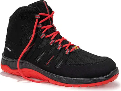 Produktbild von Sicherheitsschnürstiefel MADDOX black-red Mid ESD S3, Gr. 35
