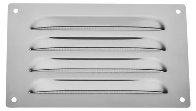 Produktbild von SOTECH Lüftungsgitter 165 x 100 mm Edelstahl gebürstet – aufschraubbar, mit Insektenschutz
