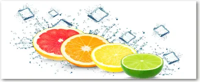Produktbild von Tulup® Glas-Bild Wandbild aus Glas - 125x50 - Wandkunst - Wandbild hinter gehärtetem Sicherheitsglas - Dekorative Wand für Küche & Wohnzimmer  - Essen & Getränke - Zitrusfrüchte - Mehrfarbig