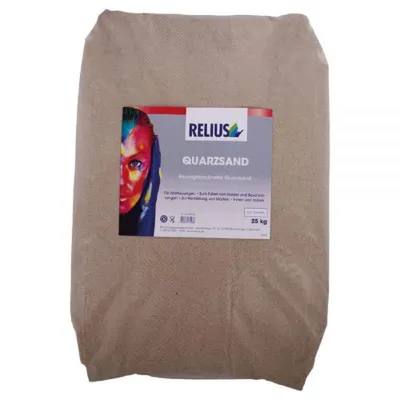 Produktbild von Relius Quarzsand 0,71,2 mm 25 kg - Feuergetrockneter Quarzsand