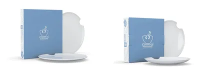 Produktbild von FIFTYEIGHT Teller-Set 4-tlg. - Speiseteller + Suppenteller (mit Biss) + hochwertige Tischsets