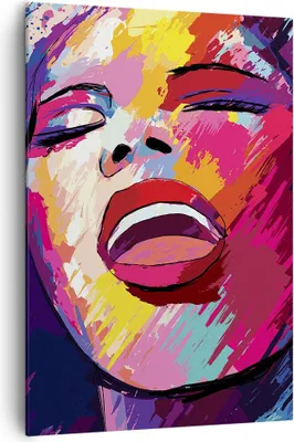 Produktbild von Bild auf Leinwand - Leinwandbild - Einteilig - Frau Abstraktion - 70x100cm - Wand Bild - Wanddeko - Wandbilder - Leinwanddruck - Wanddekoration - Leinwand bilder - Wandbild - PA70x100-4019