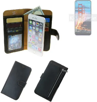 Produktbild von K-S-Trade Schutz Hülle kompatibel mit ZTE Blade V2020 Klapphülle Case Phone cover Slim Handytasche Handy Hülle schwarz aus Kunstleder (1 Stk)
