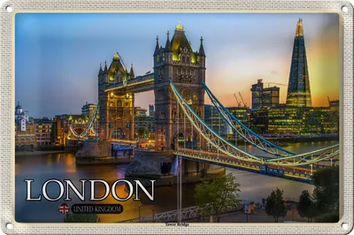 Produktbild von Blechschild Städte Tower Bridge London UK England 30x20cm