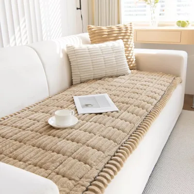 Produktbild von Topchances Sofabezüge Haustierdecke Verdickter Cordstoff rutschfeste Sofabezug 1/2/3/4 L Form Sitzer Couchbezüge für Haustiere，Hellbraun, 70*180cm