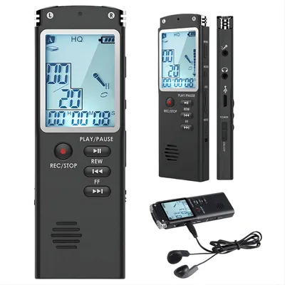 Produktbild von 16GB Digitaler Diktiergerät Sprachaktivierter Recorder mit Wiedergabe Mini-Audio-Recorder Mini-Audio-Recorder