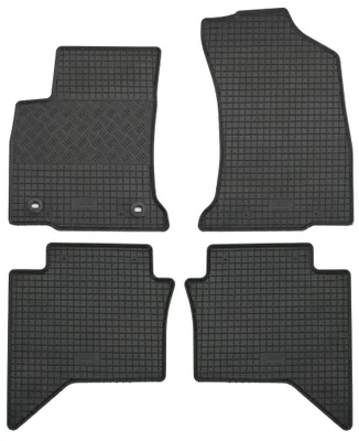 Gummifußmatten Set 4-teilig für Toyota Hilux 8 Doppelkabiner (2016-), schwarz