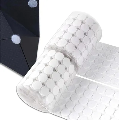 Produktbild von EDIBAZZAR | Selbstklebendes Klettband 20mm rund mit Klebeband 600 Stück Kreise