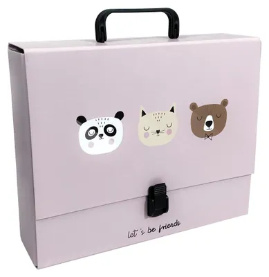 Obrázek produktu pro Interdruk Box na sešity A4+ s uchem BeBe Friends Girls růžový