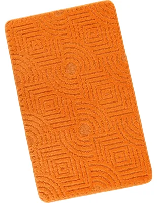 Zdjęcie produktu dla Dywanik łazienkowy 60x100cm Labirynt pomarańczowy