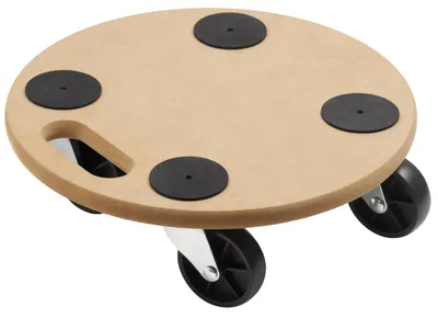 Produktbild von Metafranc Pflanzenroller Ø 350 mm 150 kg Tragkraft MDF-Platte PP-Räder Möbelroller