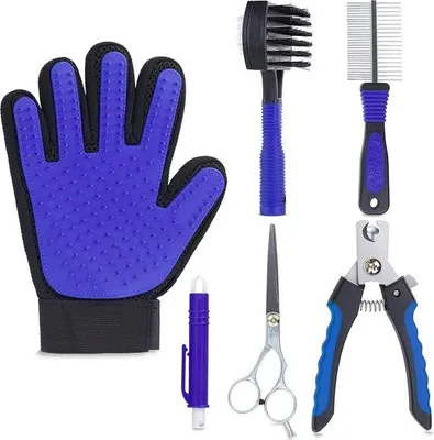 Produktbild von Famanu Tierpflege-Set 7-teilig - mit Aufbewahrungstasche