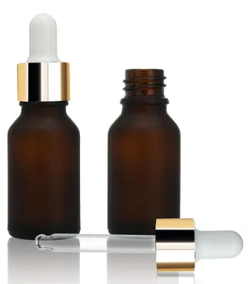 25 leere 15 ml Amberglasflaschen mit Pipette