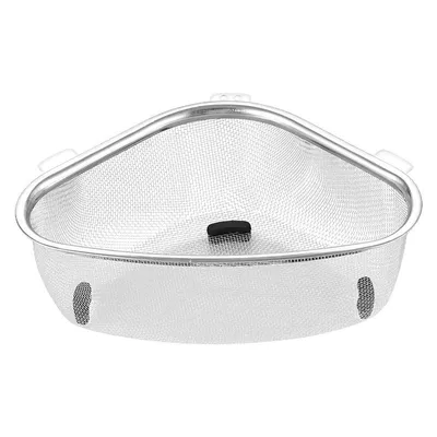 Produktbild von Spülbeckensieb - Spülbecken Abflusssieb - Dreieckiger Abflussfilter - 23 x 7,5 x 15,5 cm - Mit Klebepad - Für Küchenspüle und Ablage