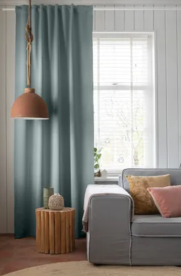 Produktbild von Elbersdrucke Gardine mit verdeckten Schlaufen Midnight 03 mint verdunkelnd 255x140cm 201197 Vorhang für das Wohnzimmer Schlafzimmer Küche Flur Kinderzimmer