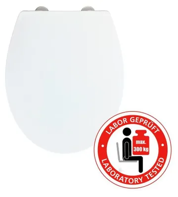 Produktbild von WENKO WC-Sitz Mod. Ostuni, belastbar mit 300 kg, recyclebarer Thermoplast mit Absenkautomatik