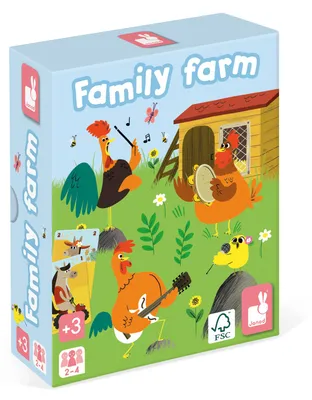 Produktbild von Janod Quartett Bauernhof - Lernkartenspiel für Kinder