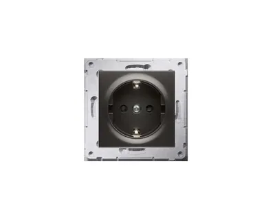 Immagine prodotto di Schuko Steckdose Mit Schirmung (Modulo) 16A, 250V, Schraubklemmen, Schwarz Dgsz1Z.01/49
