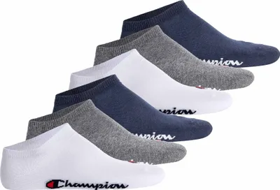 Produktbild von Champion Uni Sneaker Socken, 6er Pack - Sneaker Socken Basic, Logo Weiß/Grau/Blau EU 35-38