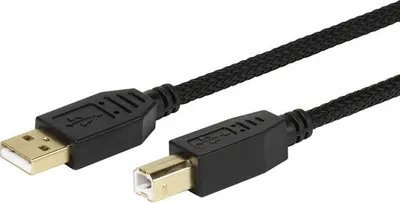 Produktbild von VIVanco™Hochwertige Druckerkabel, USB 2.0 Typ A zu USB Typ B, vergoldete Steckverbinder, für alle 2.0-Port-Geräte geeignet, 1,8m