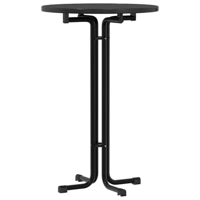 Produktbild von vidaXL Bartisch Schwarz Ø70x110 cm Holzwerkstoff und Stahl
