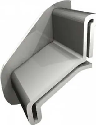 Immagine prodotto di Profilo di gronda in alluminio Renoplast K30 pavimento in ceramica, deflettore a parete, grigio