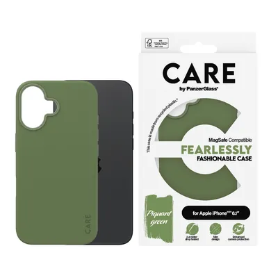 Zdjęcie produktu dla PanzerGlass CARE™ by ® Case Green w. MagSafe iPhone 16, Pokrowiec, Apple, Apple - iPhone 16, Zielony