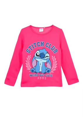Produktbild von Disney Stitch Kinder Mädchen T-Shirt Longsleeve Langarm-Shirt, Größe:98