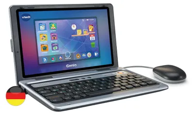 Produktbild von VTech Genio Lernlaptop XL – Lerncomputer mit großen 7"-LCD-Bildschirm mit Internetzugang, Textprogramm und vielen Lerninhalten – Für Kinder von 5-12 Jahren