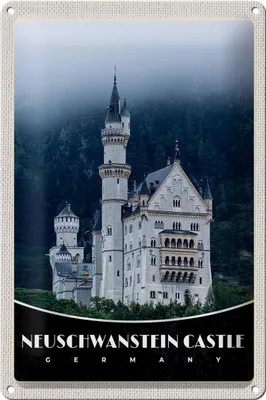 Produktbild von Blechschild Reise 20x30cm Neuschwanstein Schloss Marienbrücke