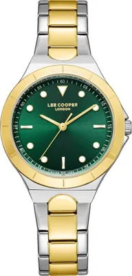 Produktbild von Damenarmbanduhr LEE COOPER LC07999.270 in grüner Mode als Geschenk.